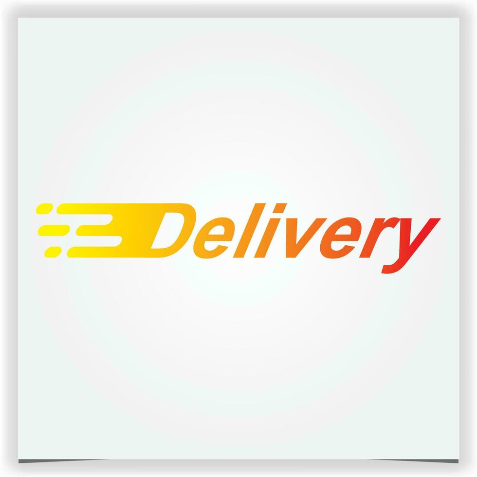delivery logo premium elegant template vector eps 10