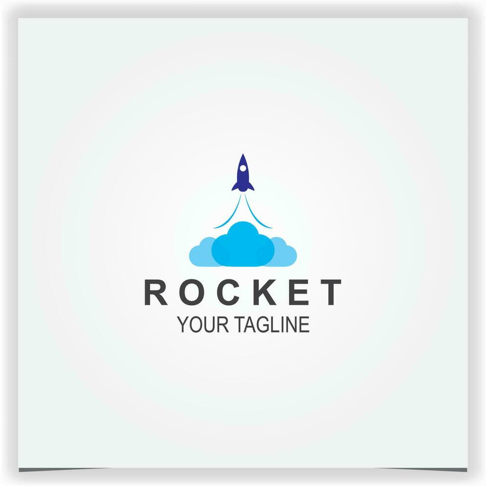 rocket logo premium elegant template vector eps 10