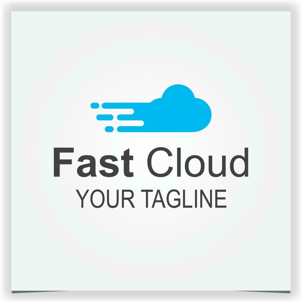 fast cloud logo premium elegant template vector eps 10