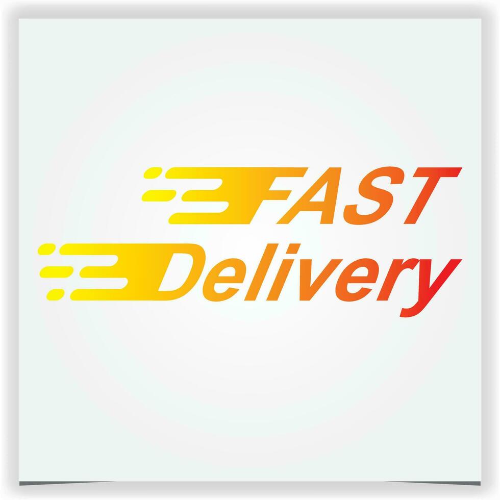 fast delivery logo premium elegant template vector eps 10