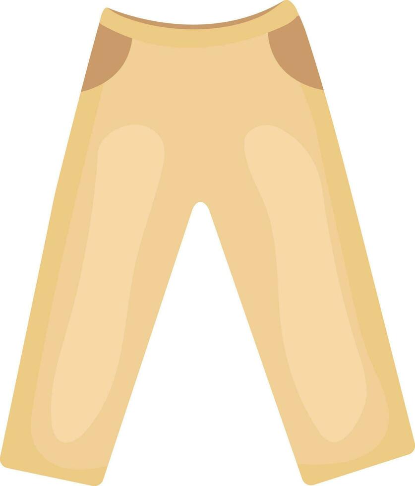 jeans, baby clothes yellow color illustration vector