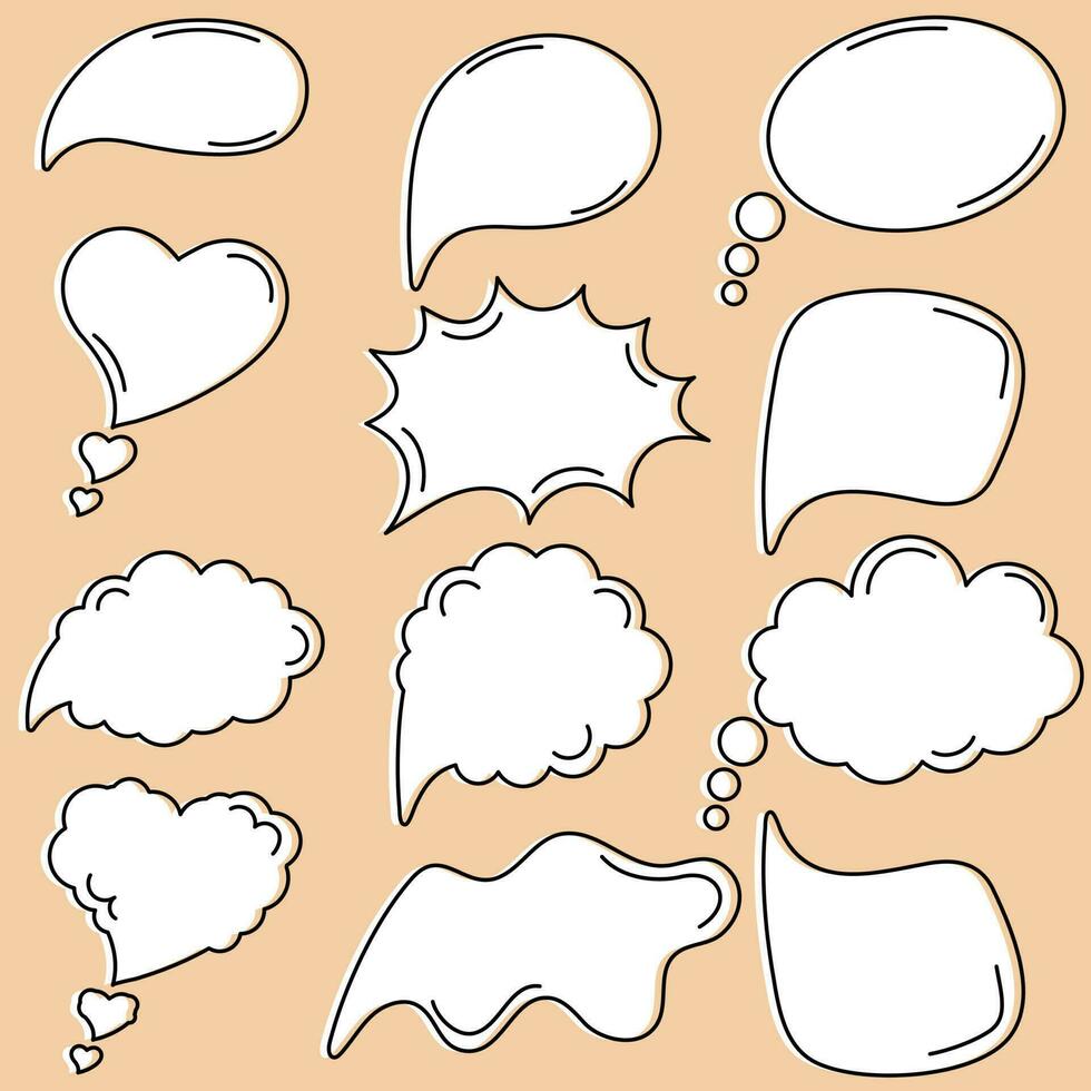 Cute variety of clouds for text vector