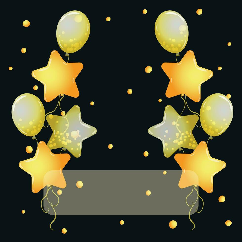 Beautiful festive design with balloons vector