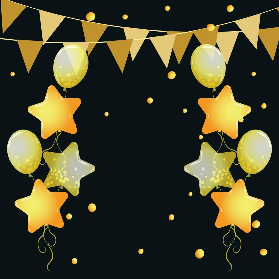 Beautiful festive design with balloons vector