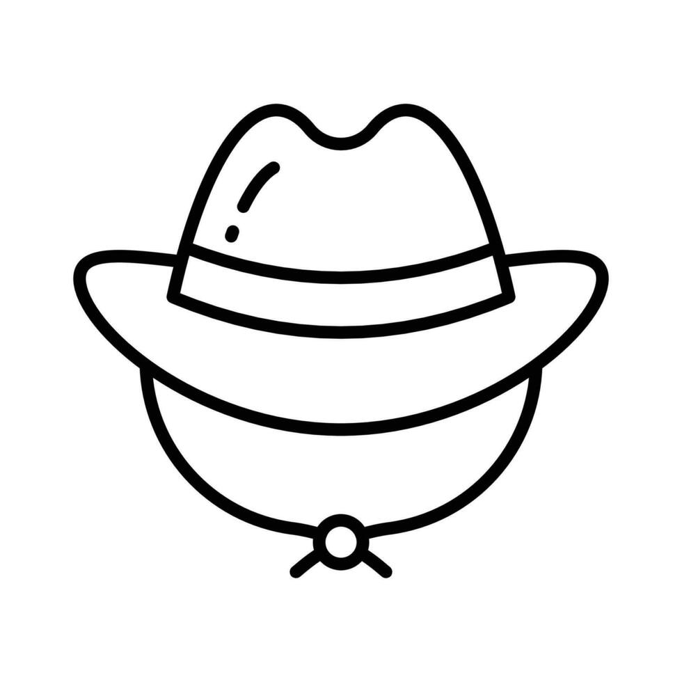 un increíble icono de sombrero en editable estilo aislado en blanco antecedentes vector