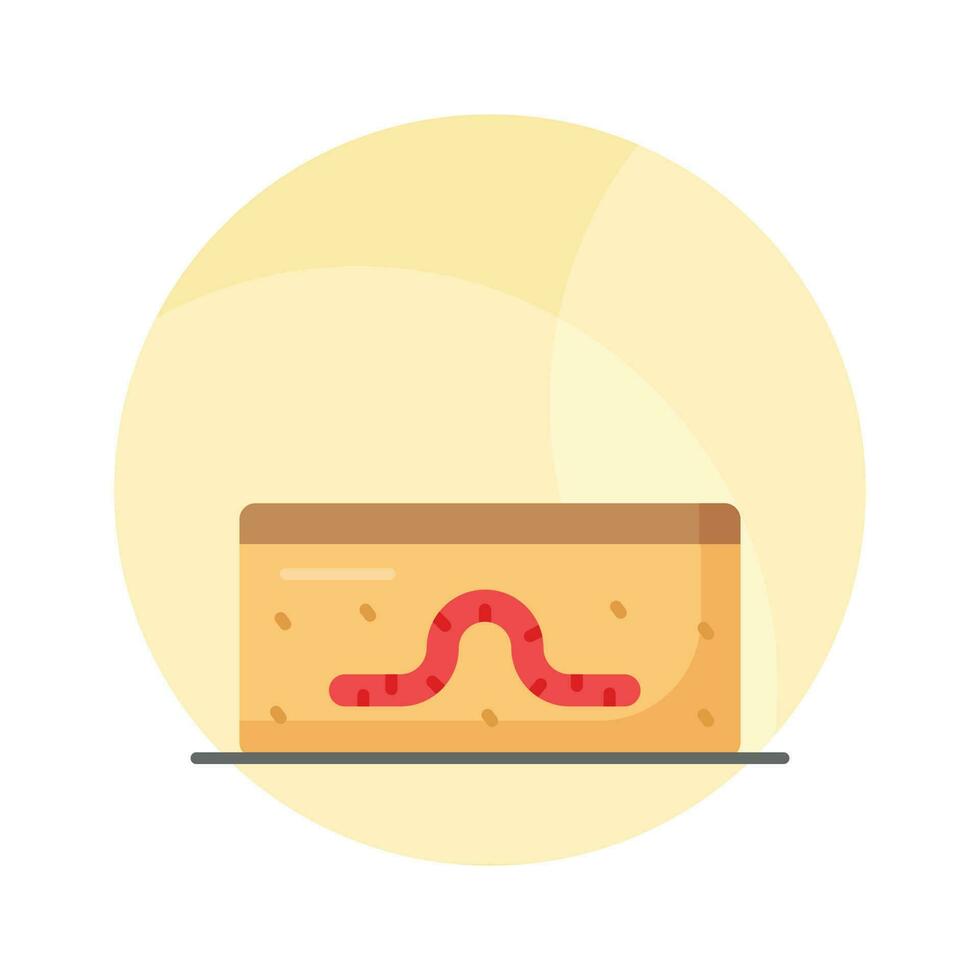 Carefully crafted vector of earthworm in trendy style, ready to use icon