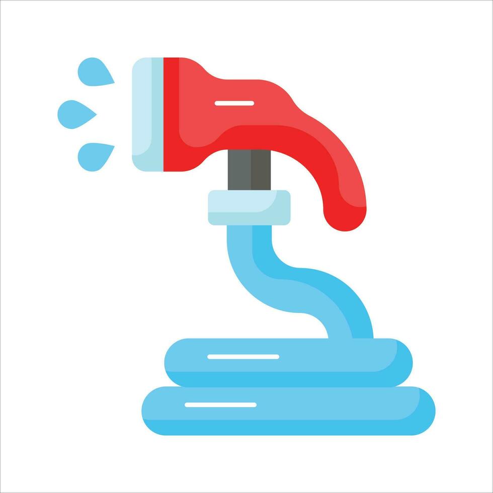 An editable icon of garden hose, water pipe vector, garden equipment vector