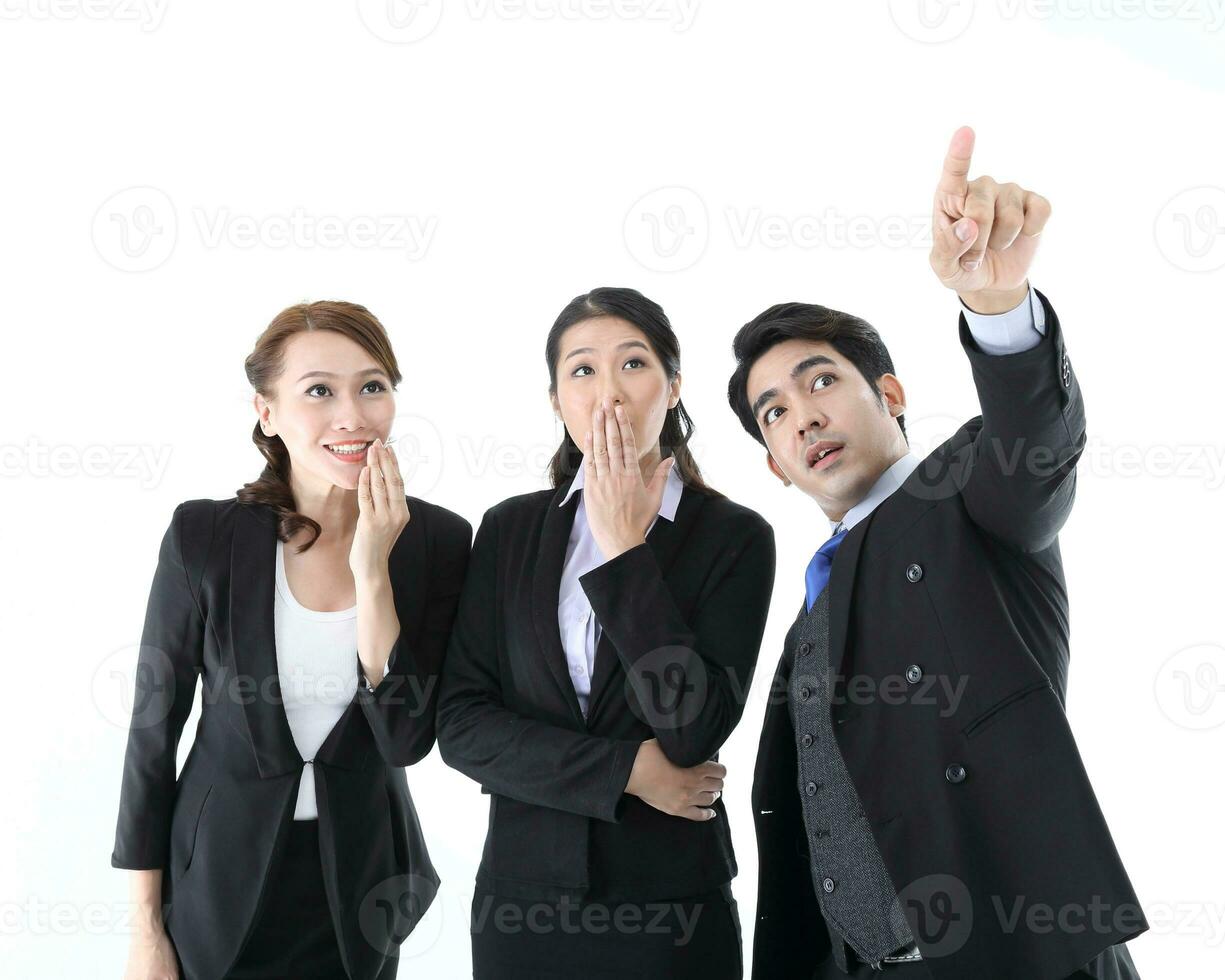 Young south east Asian middle eastern man woman student business colleague photo