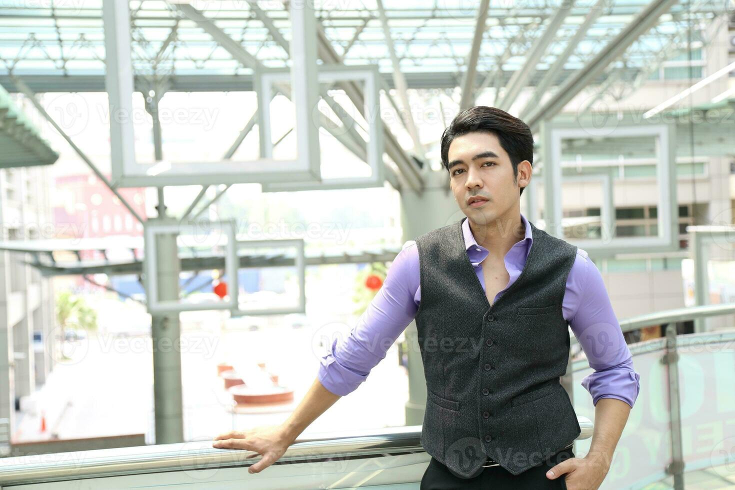 Young south east Asian middle eastern man woman student business colleague photo