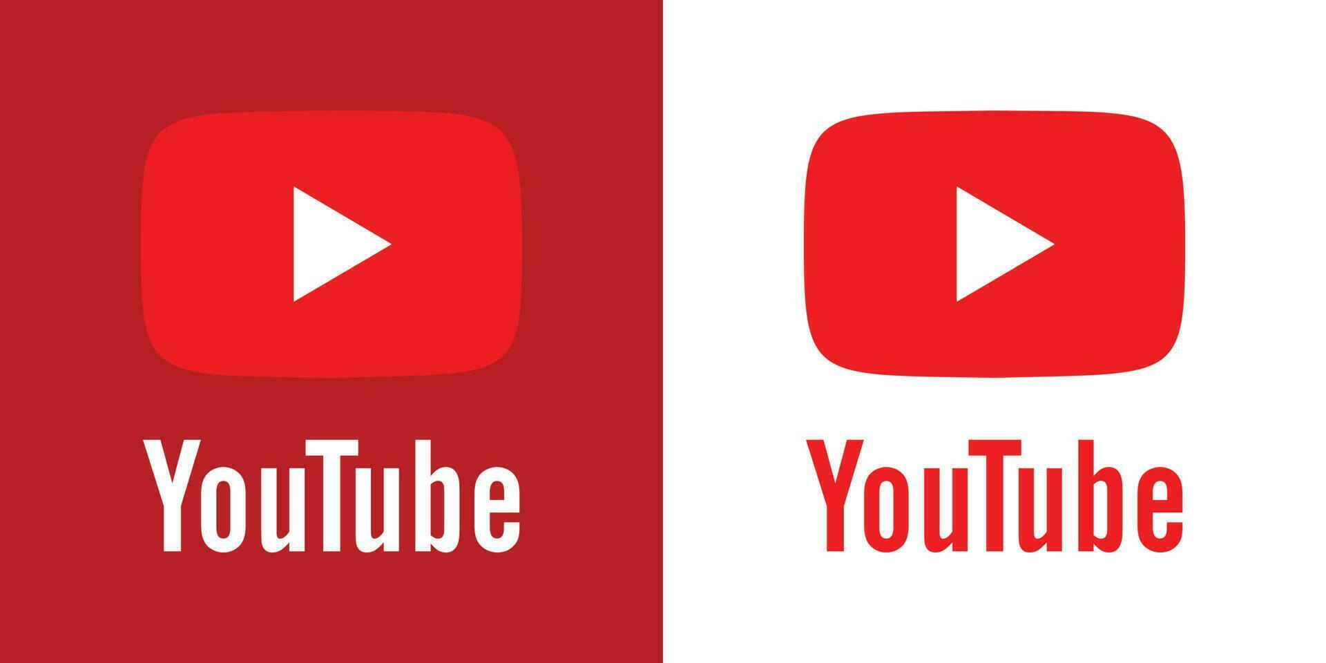 jugar botón YouTube, Youtube vídeo icono, logo símbolo rojo bandera, web vídeo marca vector