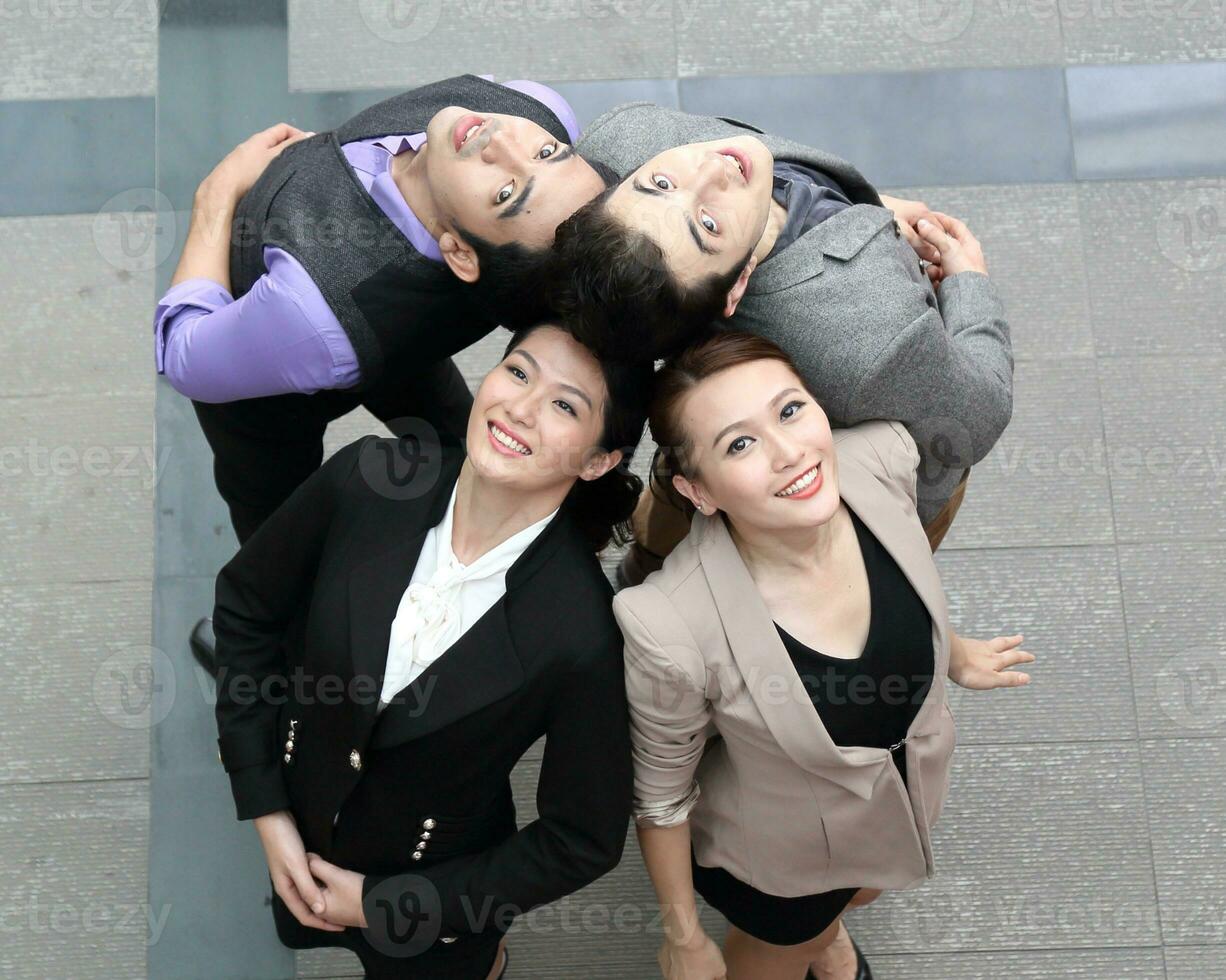 Young south east Asian middle eastern man woman student business colleague photo