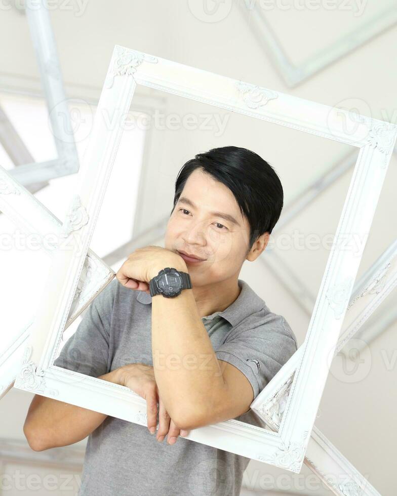 South East Asian young father mother daughter  parent girl child activity photo