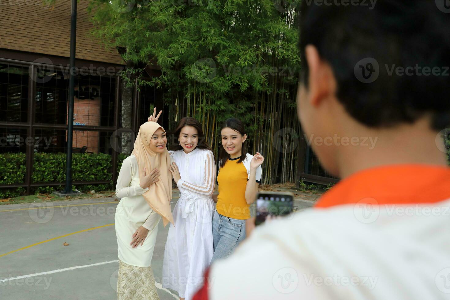 Young Asian different ethnic malay chinse  man woman activity lifestyle student educating job business photo