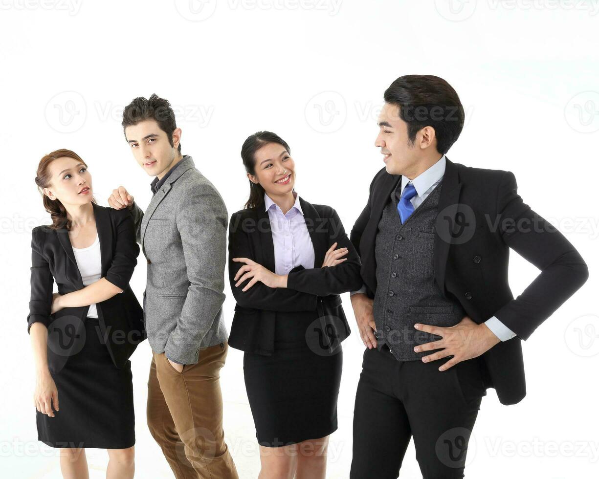 Young south east Asian middle eastern man woman student business colleague photo