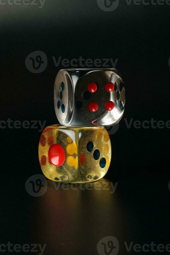 Colorful playing gaming dice photo