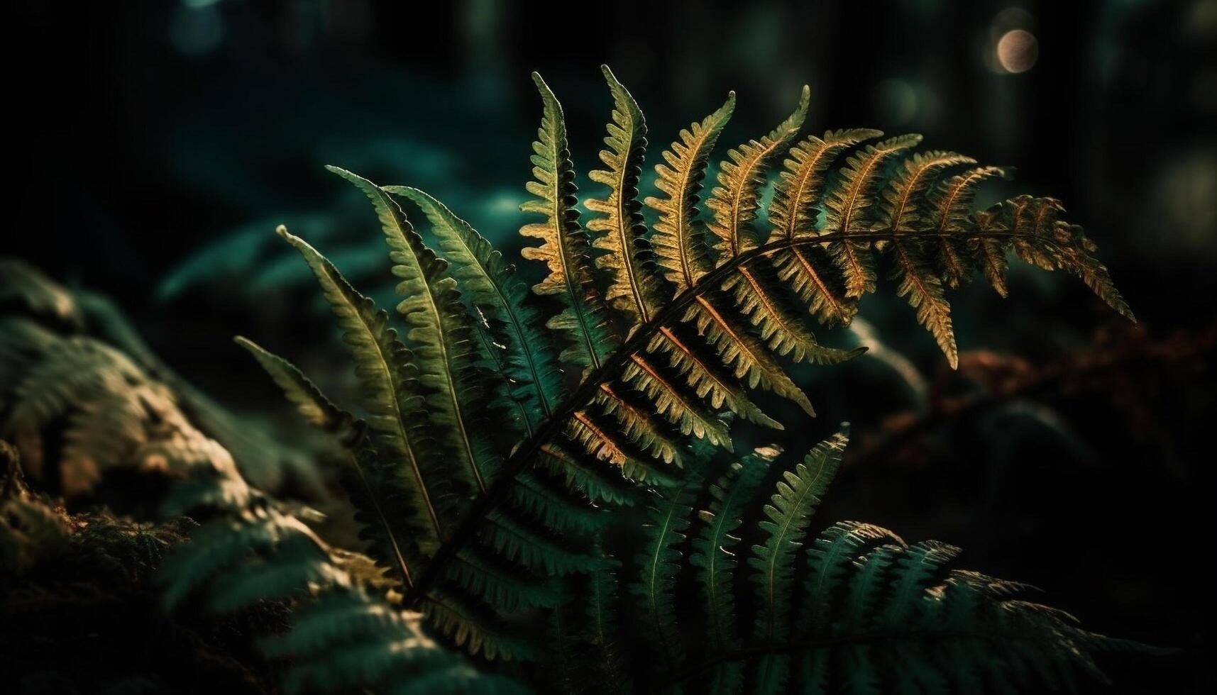 vibrante fronda crecimiento en tropical selva, rodeado por natural belleza generado por ai foto