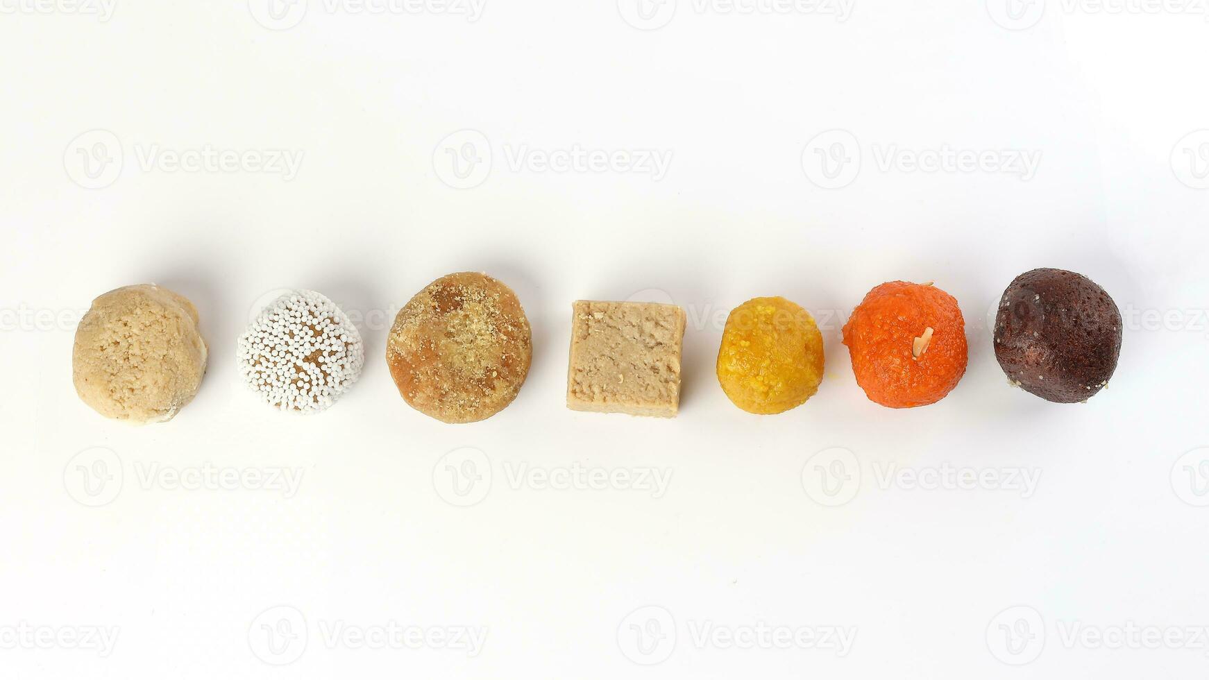 Traditional Bengali sweet sandesh rosokdom kalojam laddu Balushahi photo