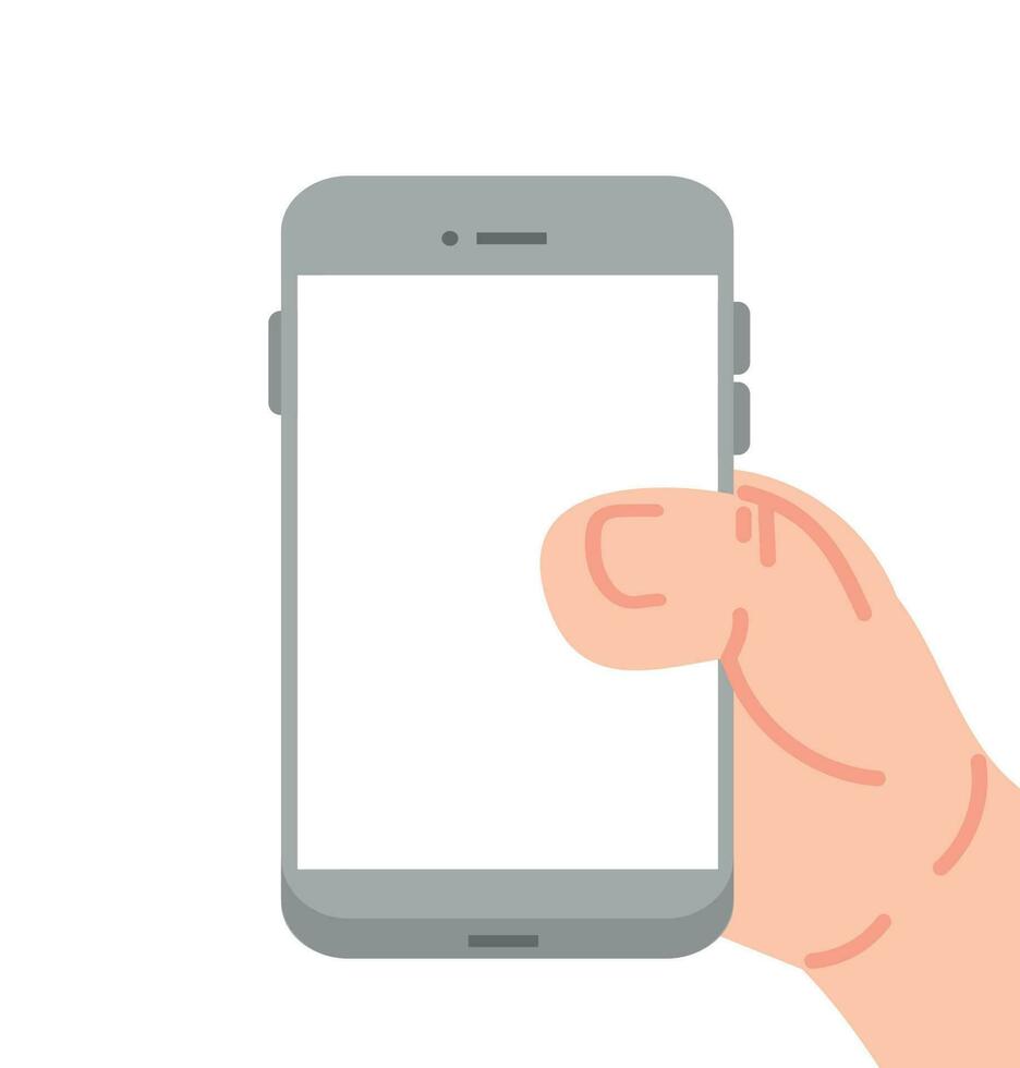 Hand hold on mobile phones vector