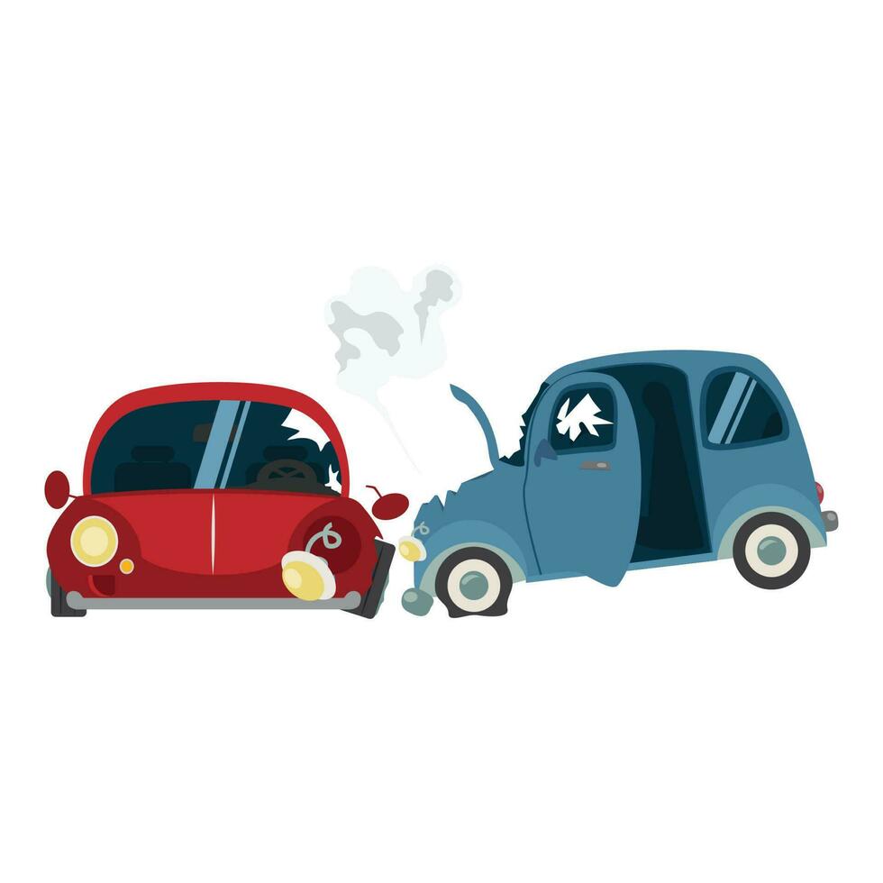 car crash accident side impact vector