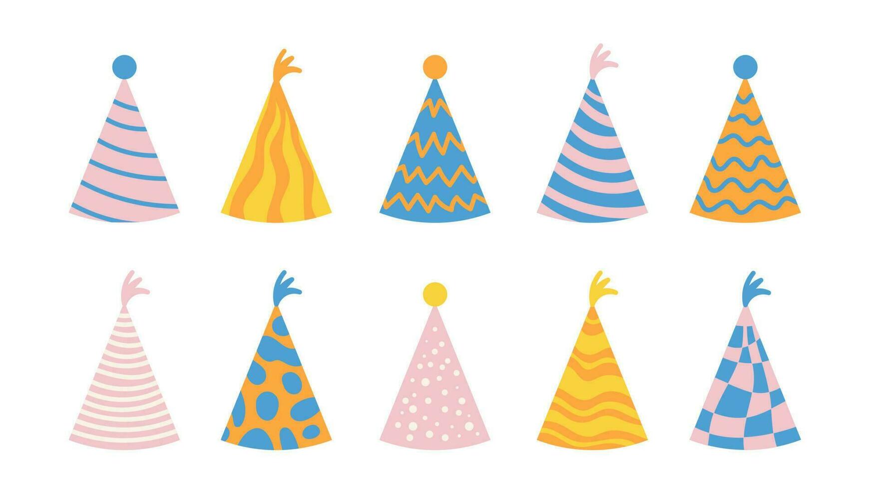 Party Hats vector set