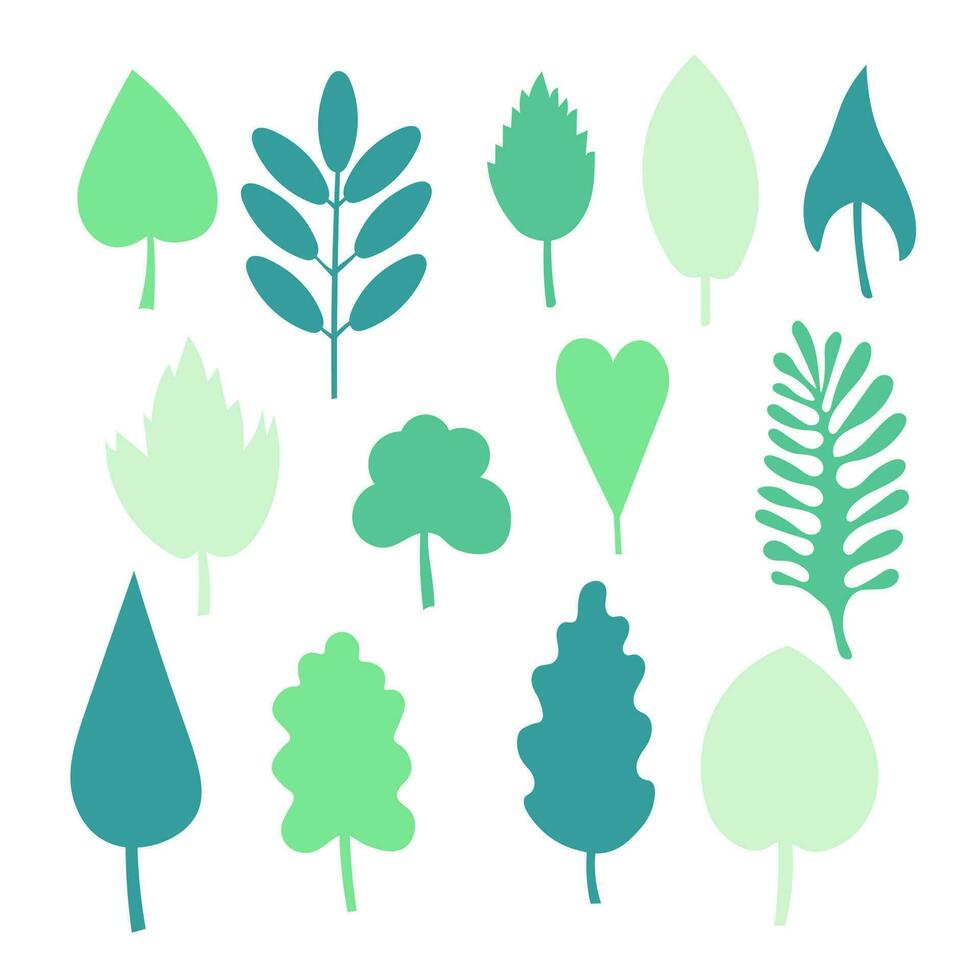 Green Leaves vector set 24542002 Vector Art at Vecteezy