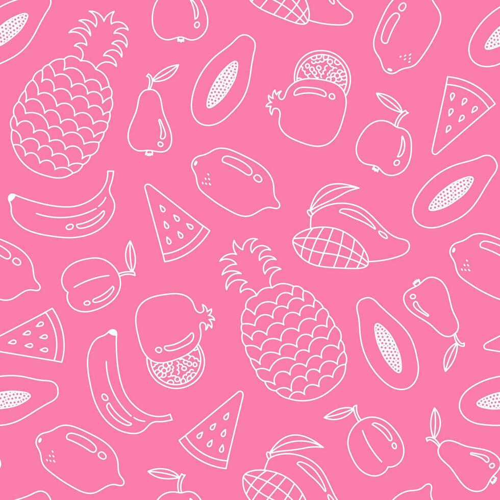 Fruits seamless pattern vector