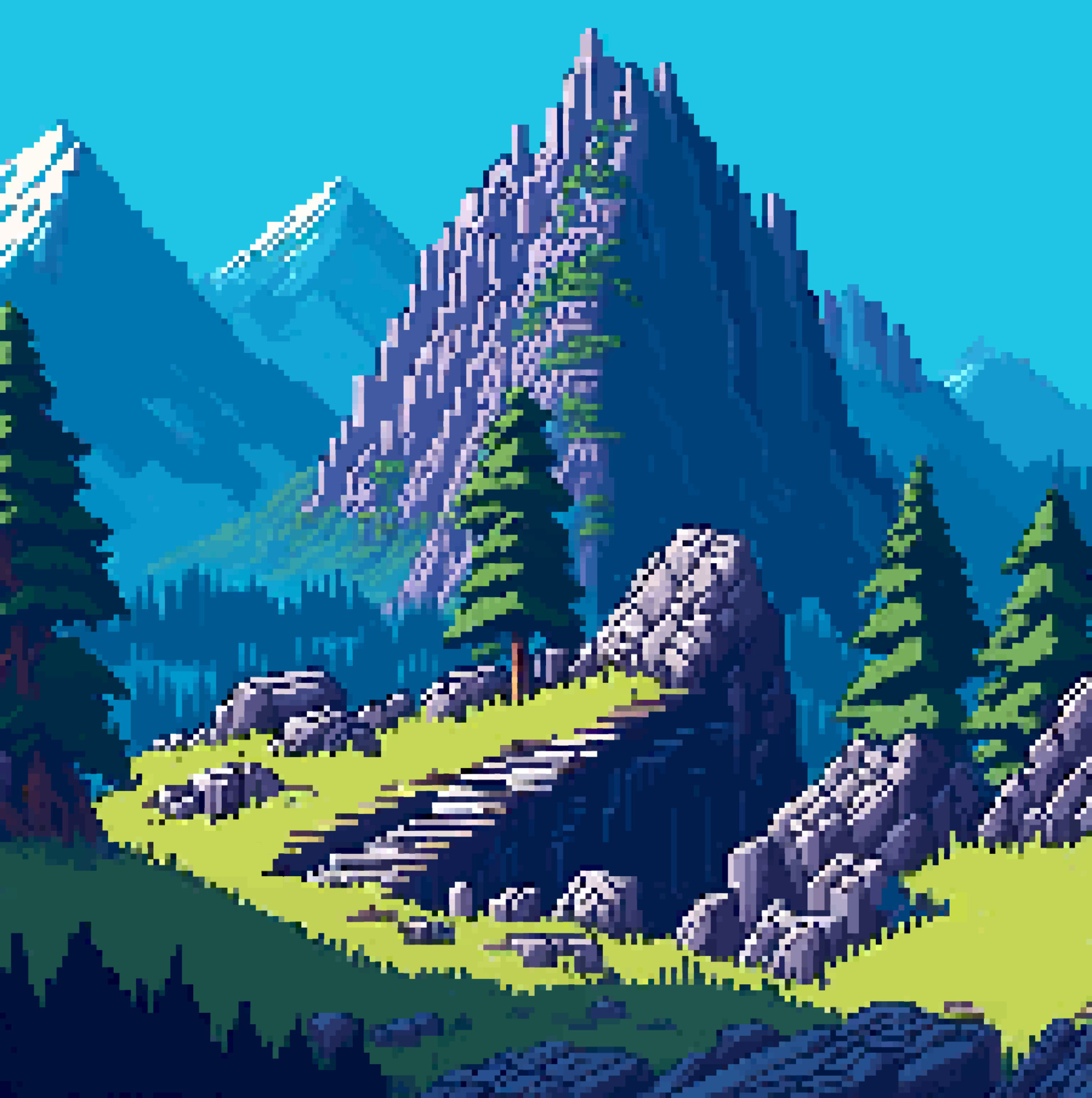 Pixel Art Gallery Pixel art landscape, Cool pixel art, Pixel animation