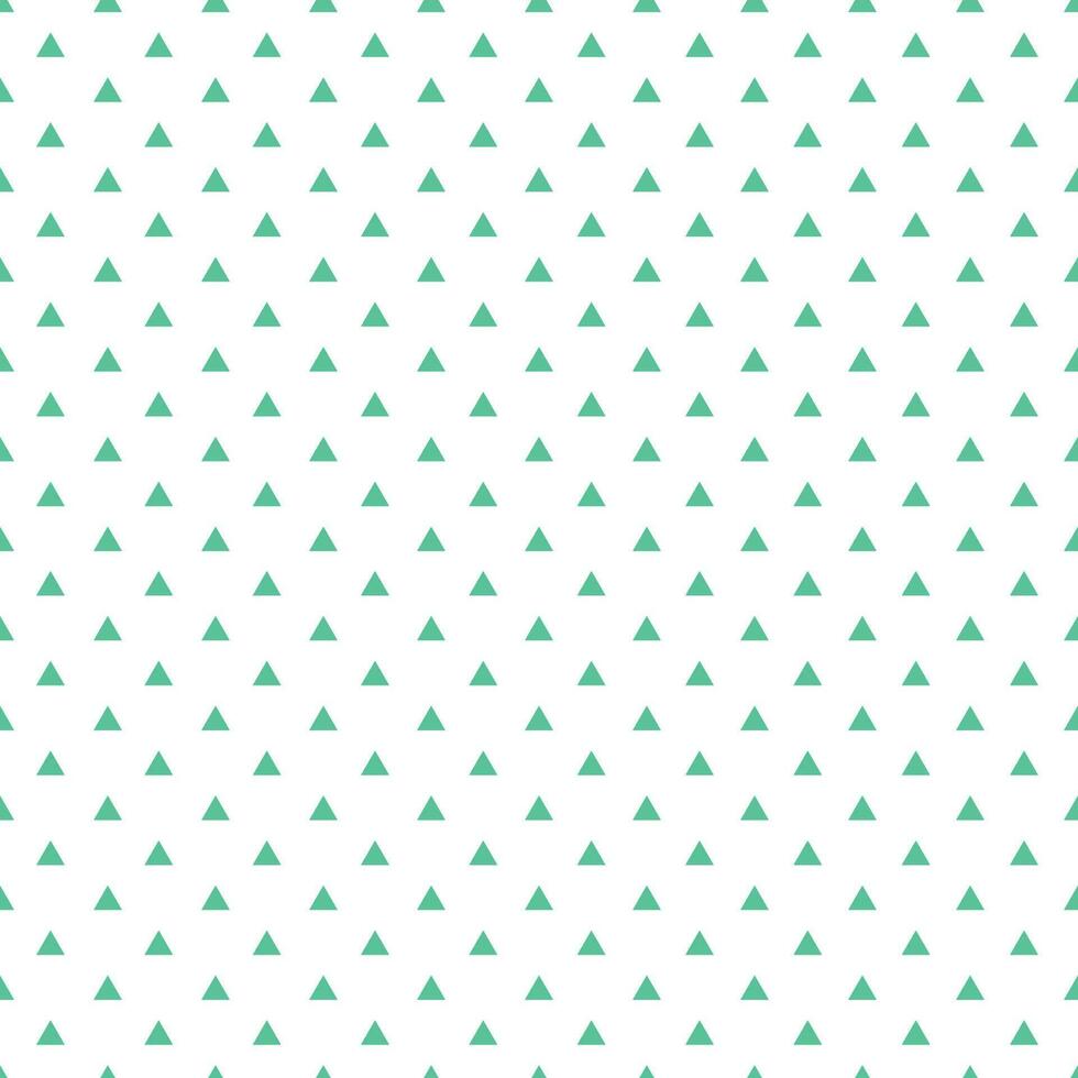 Green Seamless Triangles Pattern On White Background vector