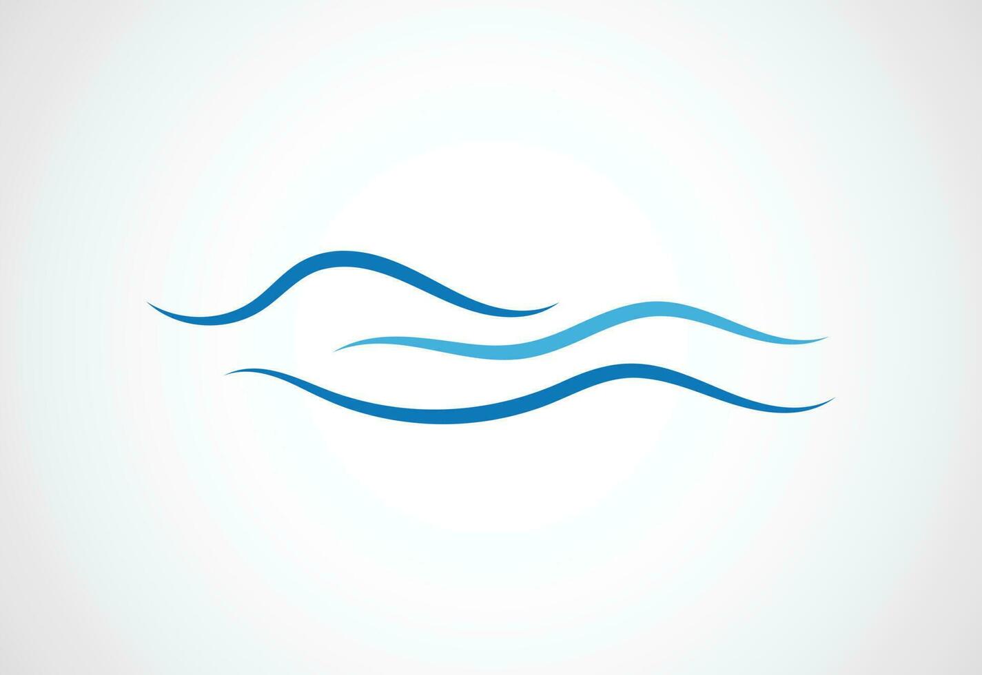 Ocean Wave logo design, Vector design template