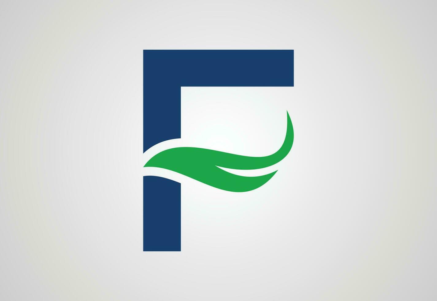 Initial F letter logo with Creative symbol, Vector design template