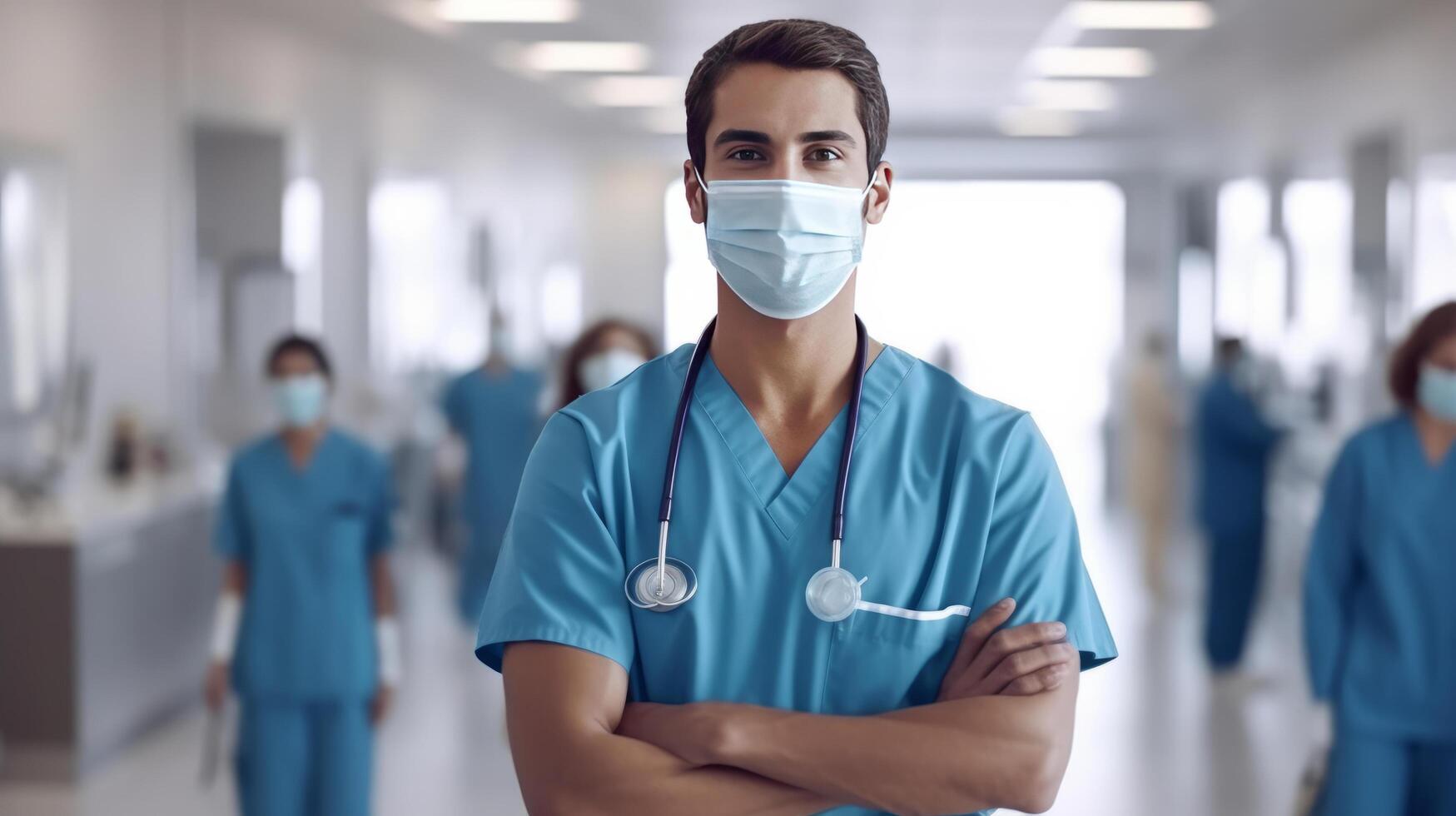 Medical background with doctor. Illustration photo