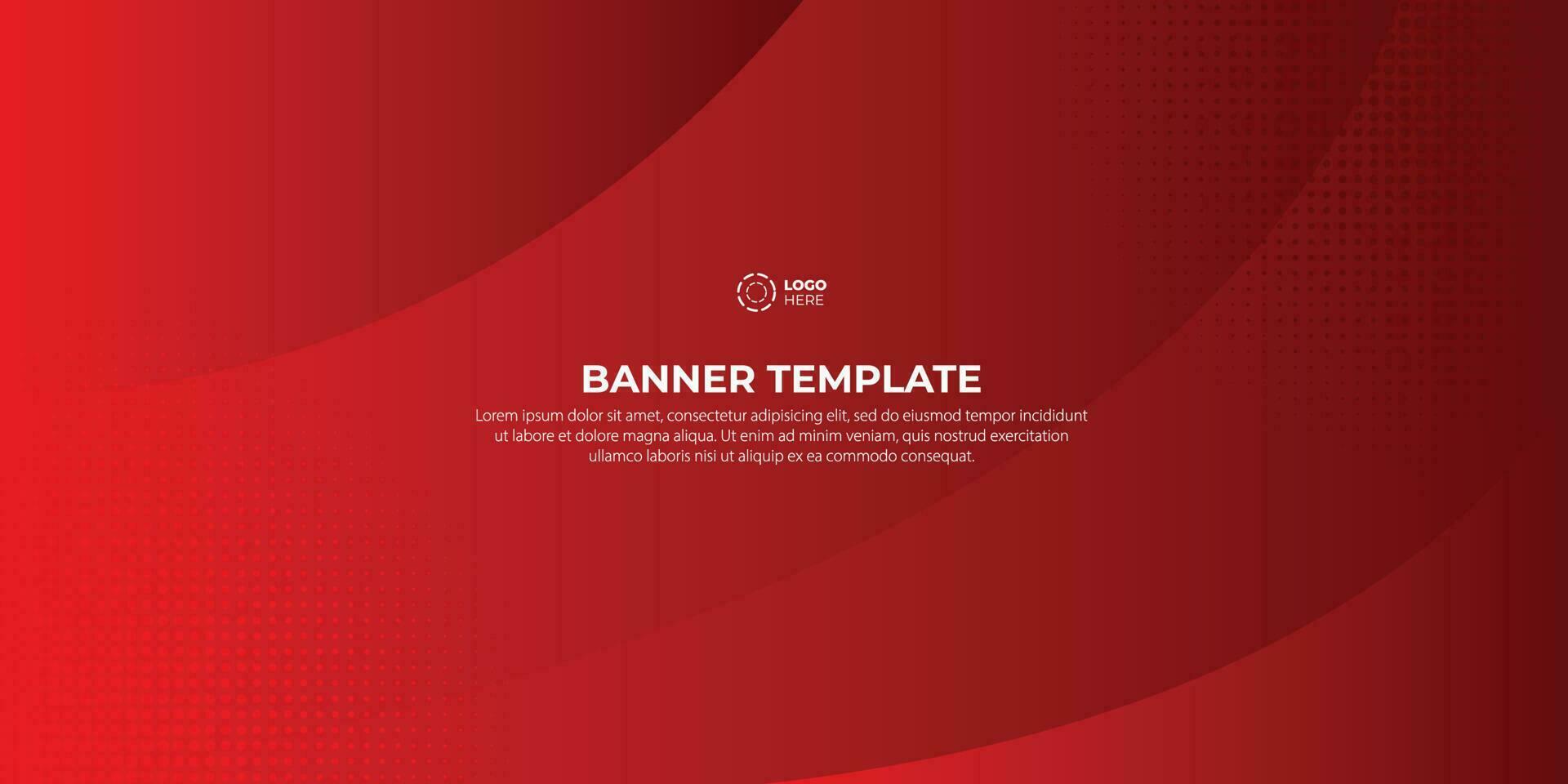 Decorative wave style red color background vector