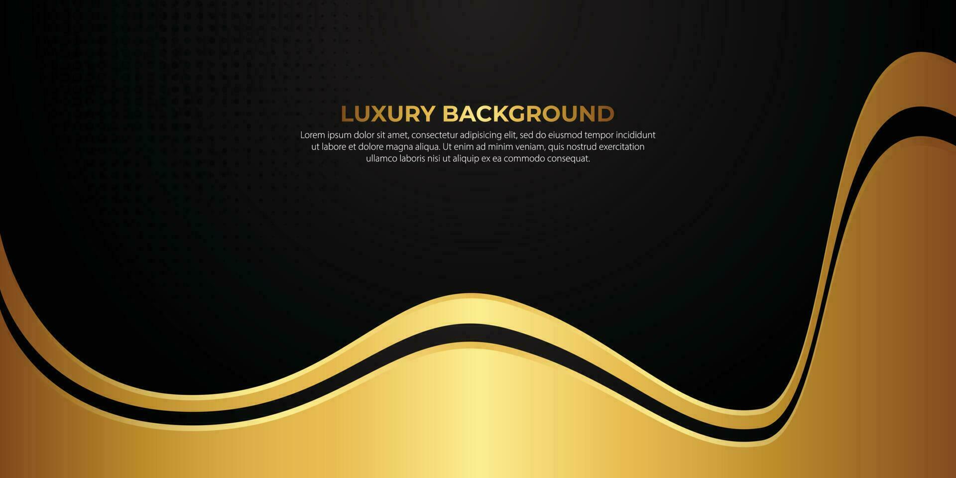 Modern Background Black Golden Luxury vector