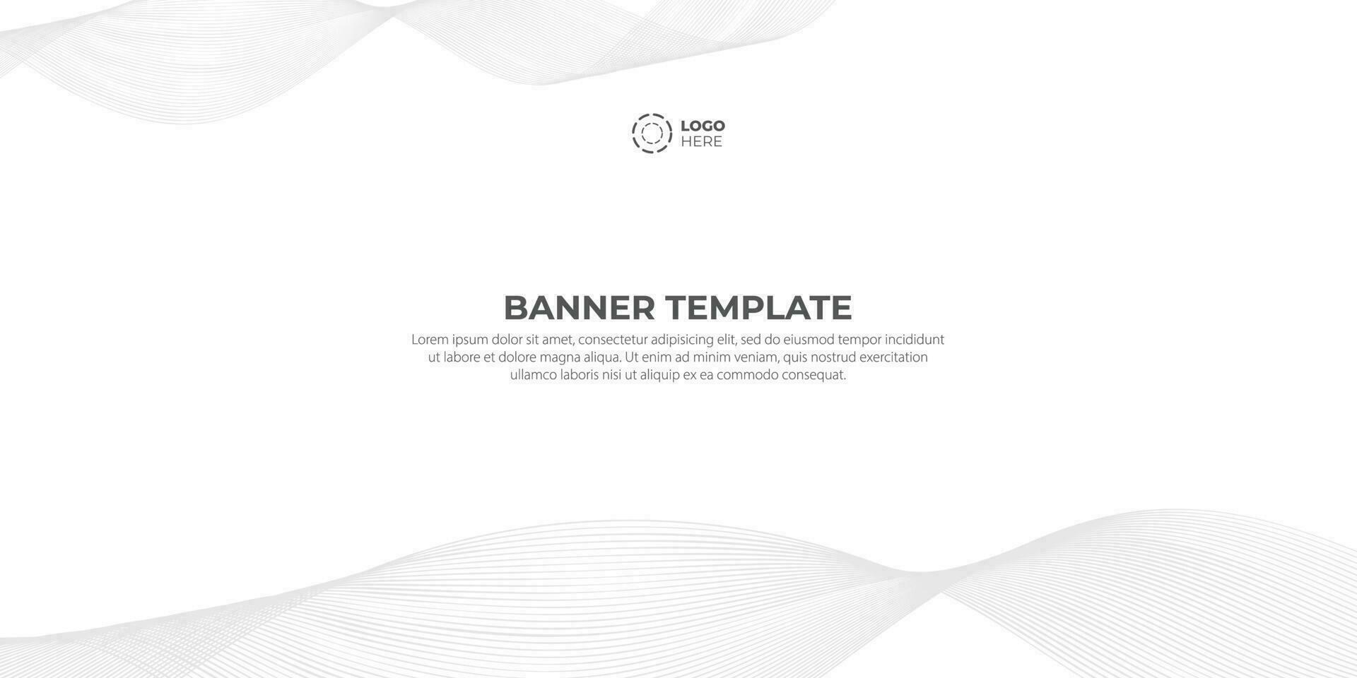 Abstract White With Wavy Line Background Banner vector