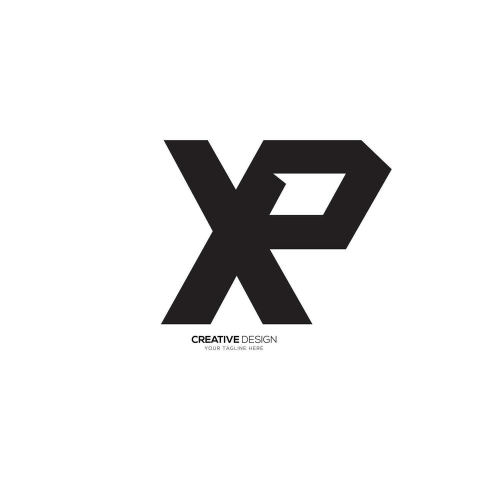 Modern letter XP or PX unique shape creative shapes alphabet monogram logo. XP logo. PX logo vector