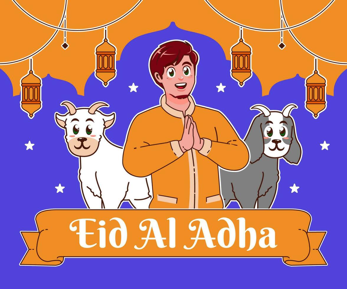 ilustración de eid al adha vector