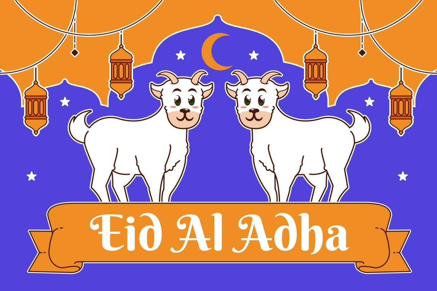 eid al-adha bandera vector