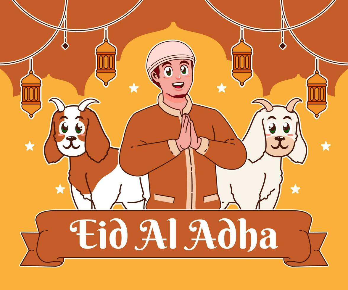 ilustración de eid al adha vector