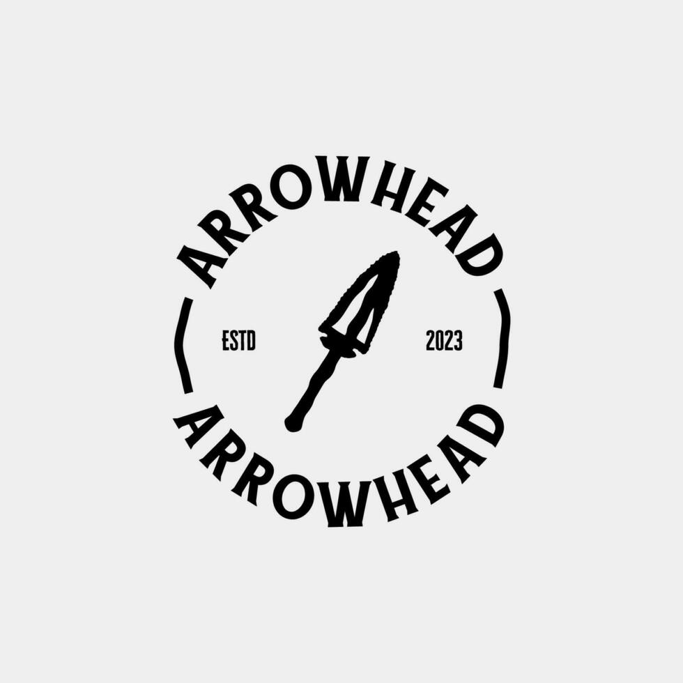 Creative rustic native arrowhead logo design vector concept illustration idea