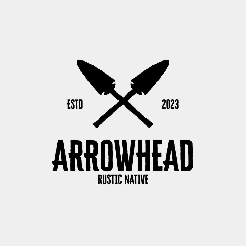 Creative rustic native arrowhead logo design vector concept illustration idea