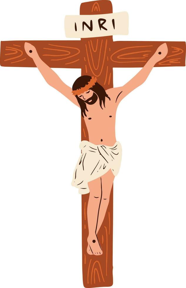 Crucifixion of Jesus Illustration vector