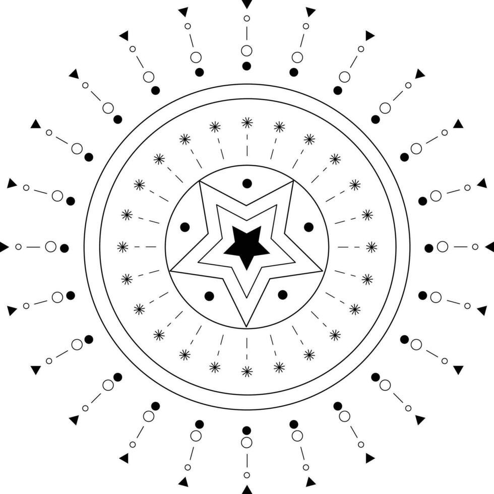 estético celestial Dom línea Arte vector