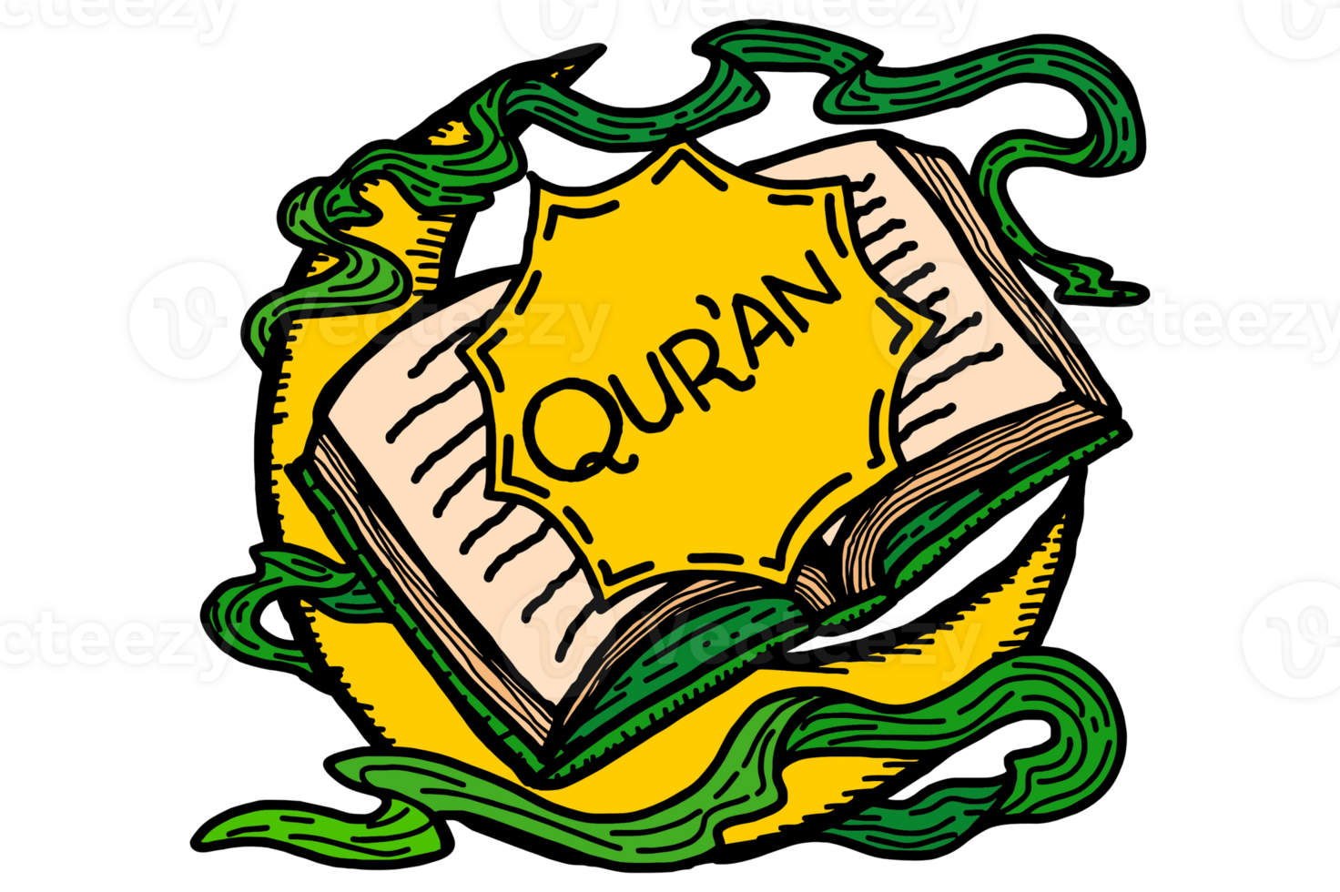 Ramadhan articolo design - mezzaluna e santo Corano png