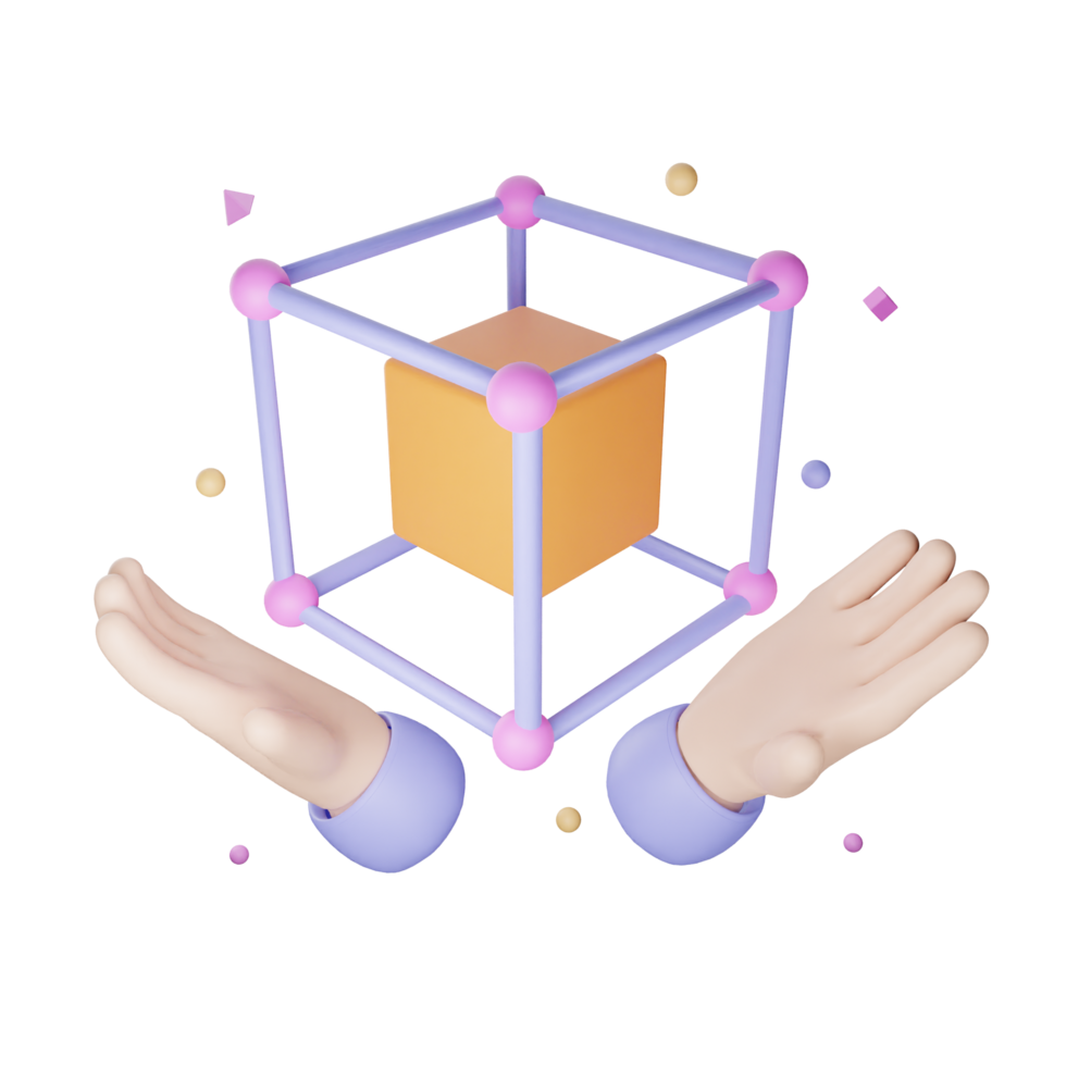 3d icon frame work metaverse illustration concept icon render png