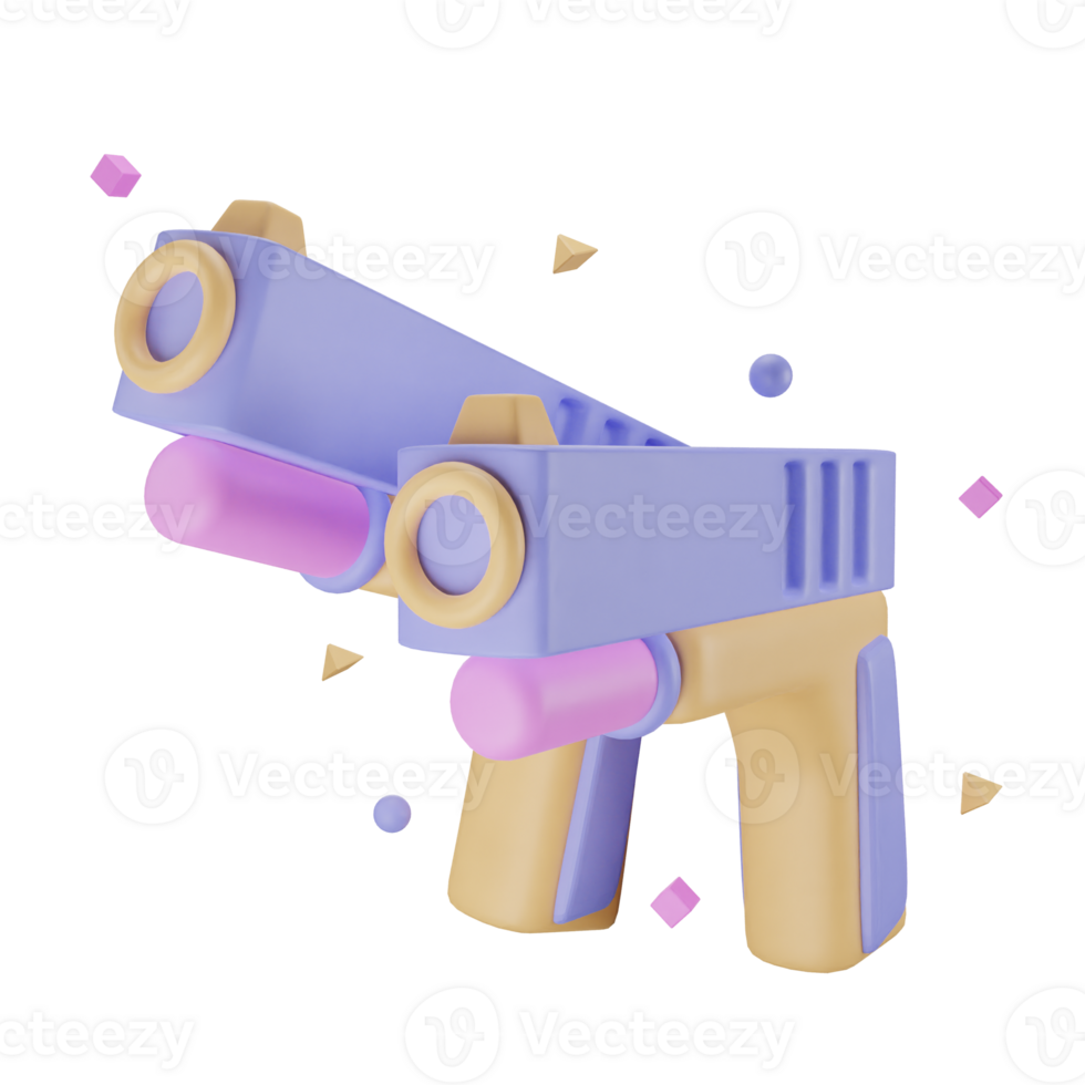 3d ikon pistol metavers illustration begrepp ikon framställa png