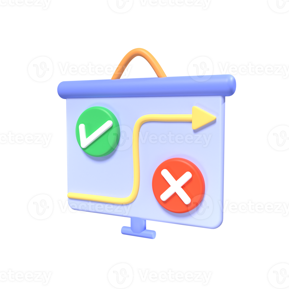 3d icon projector business illustration concept icon render png