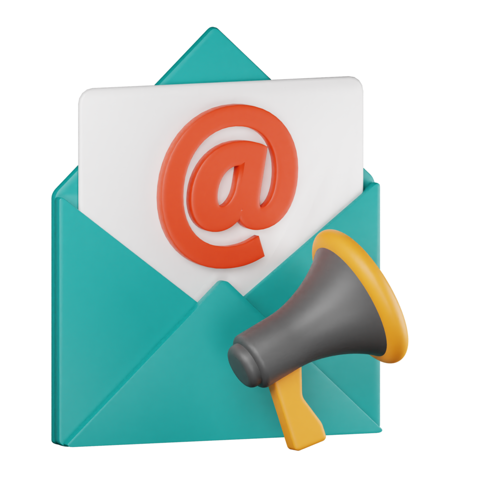 3d ícone Novo gmail seo ilustração conceito ícone render png