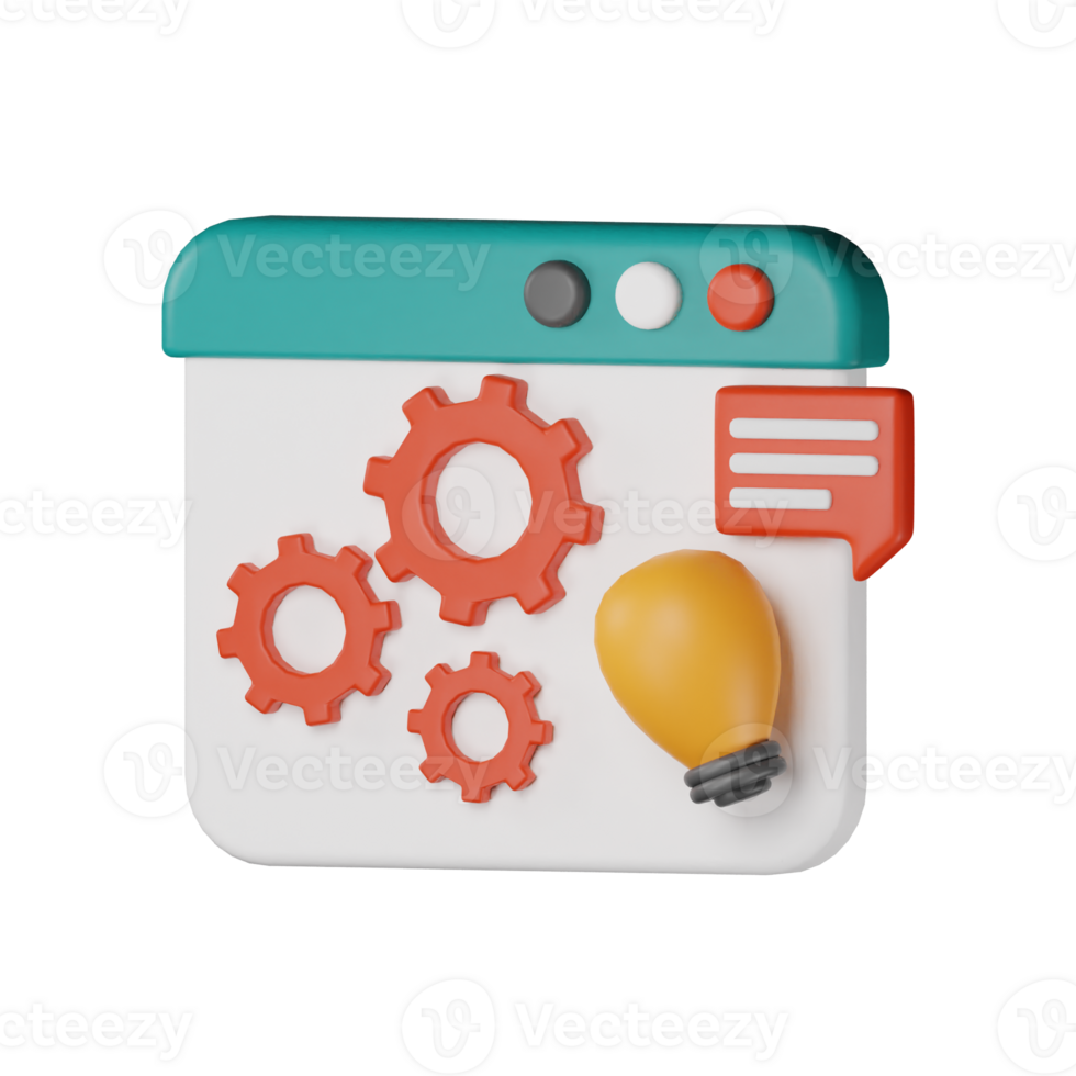 3d icon fresh idea seo illustration concept icon render png