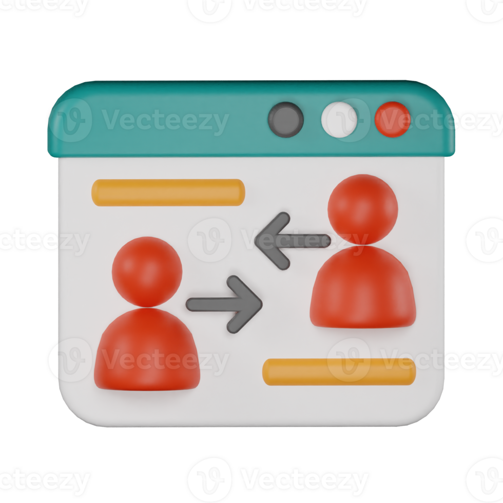 3d icon user interaction seo illustration concept icon render png