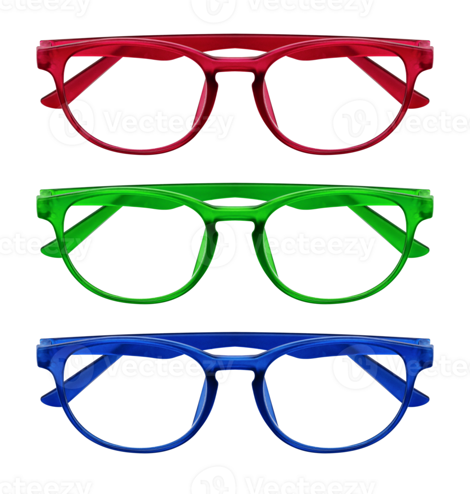 Colorful set eye glasses png